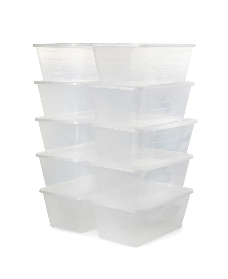Life Story 6L Shoe and Closet Storage Box Stacking Containers