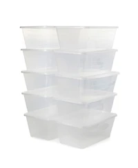 Life Story 6L Shoe and Closet Storage Box Stacking Containers