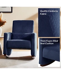Hulala Home Tom Modern Rocking Chair with Solid Wood
