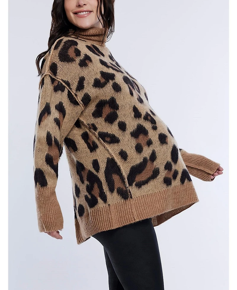 Motherhood Maternity Turtleneck Long Sleeve Knit Sweater