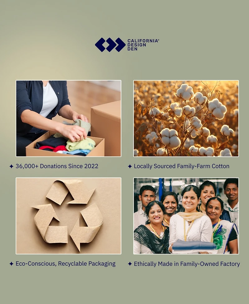 King 100% Cotton 500 Thread Count Pillow Cases, Size, Soft and Silky, Cool Smooth by California Design Den