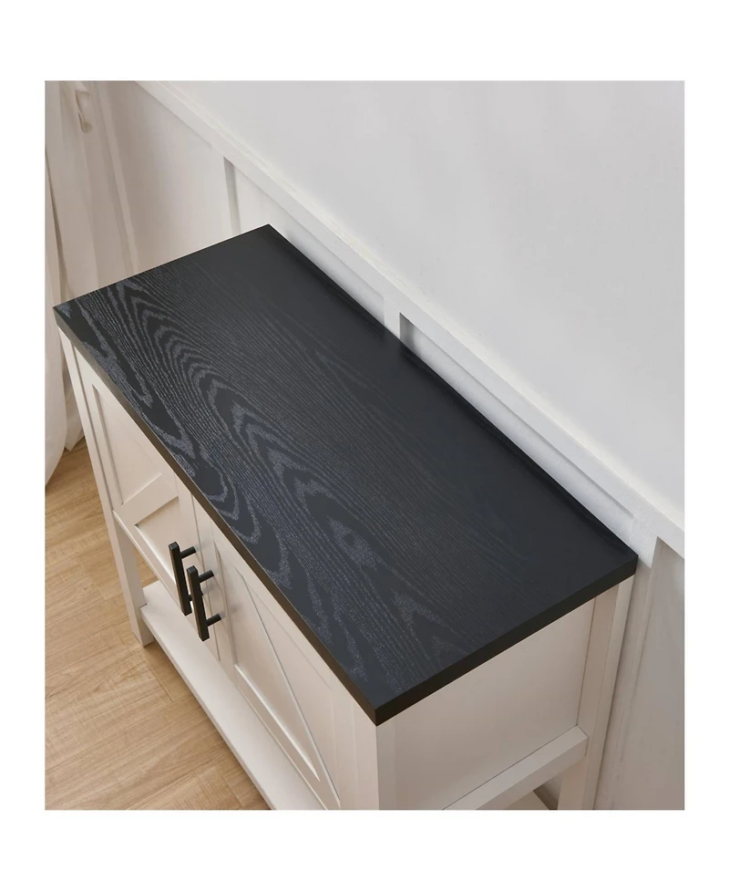 Slickblue Modern 2-Drawer Wooden Storage Console Table for Stylish Organization and Display