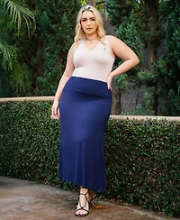 24seven Comfort Apparel Plus Maxi Skirt