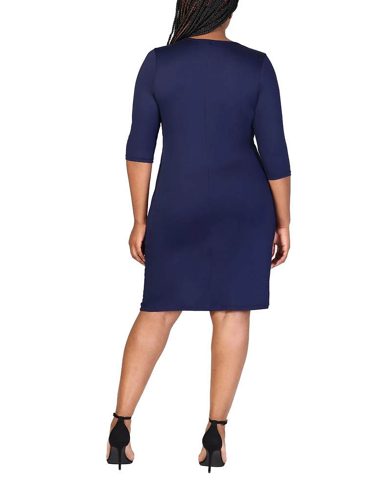 24seven Comfort Apparel Plus Wrap Dress