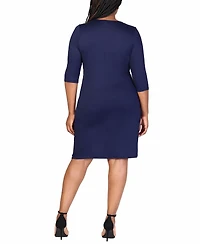 24seven Comfort Apparel Plus Wrap Dress