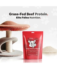 Happy Healthy Muscles Supplement for Cats - Grass-Fed Beef Protein Powder - Collagen & Amino Acid-Rich - Pure Beef Isolate