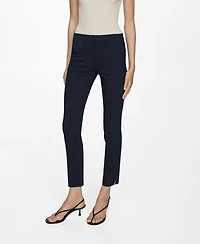 Mango Women's Cropped Slim Fit Pants