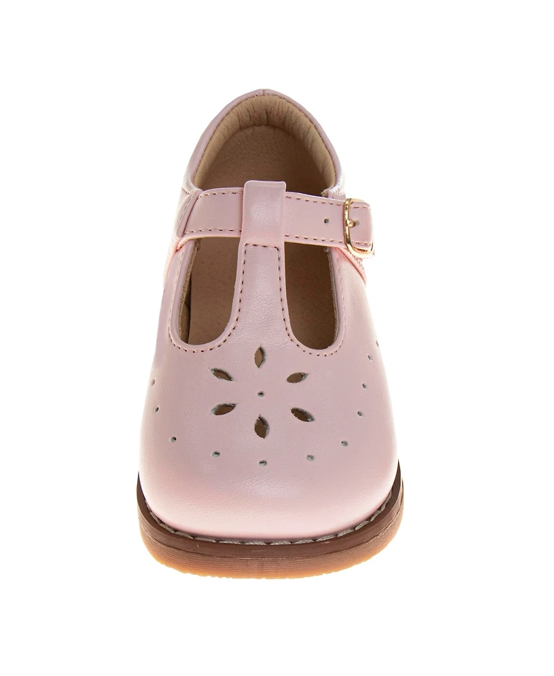 Josmo Infant Slip-Resistant Flat T-Strap Shoes