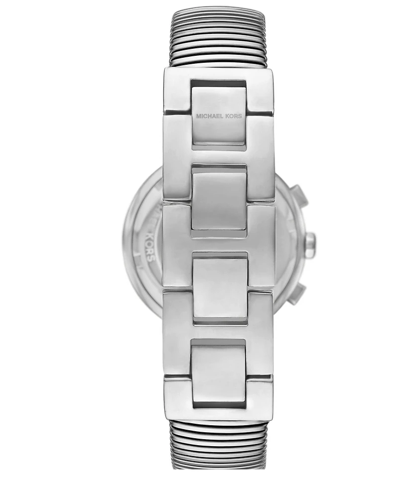 Michael Kors Women's Gramercy Chronograph Silver-Tone Stainless Steel Watch, 36mm