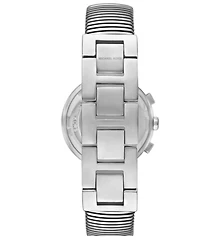 Michael Kors Women's Gramercy Chronograph Silver-Tone Stainless Steel Watch, 36mm
