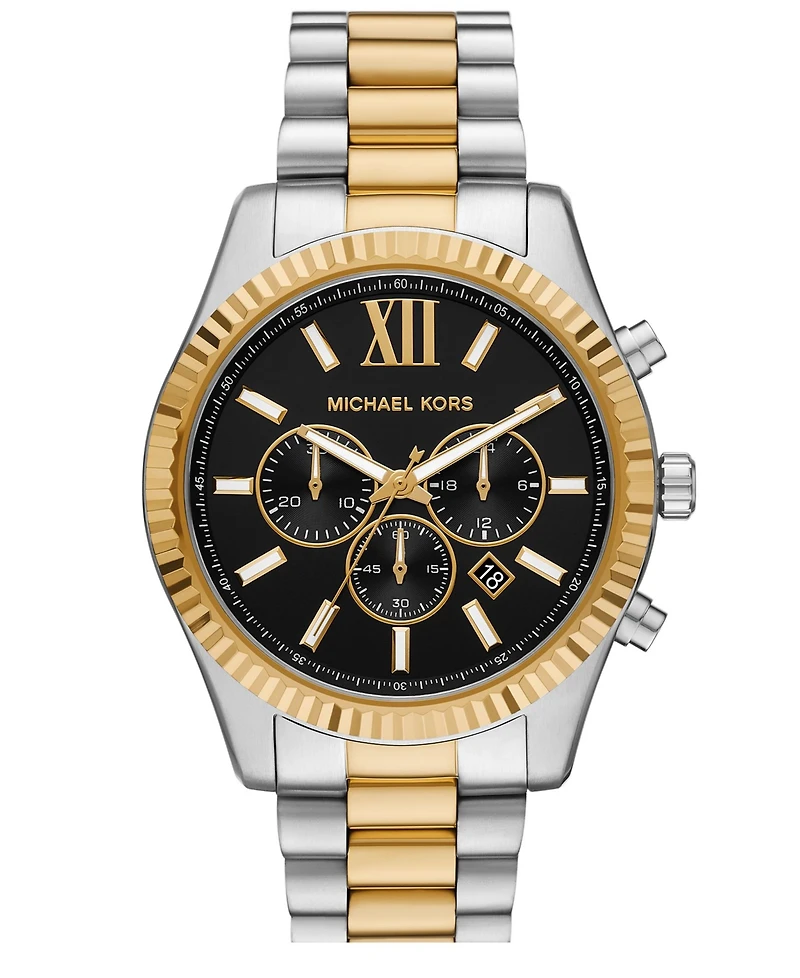 Michael Kors Men's Lexington Chronograph Two-Tone Stainless Steel Watch, 44mm