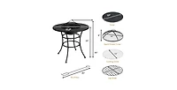 4 In 1 Fire Pit, Gri