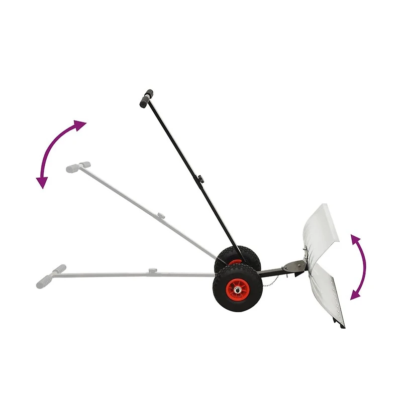 Manual Snow Shovel with Wheels