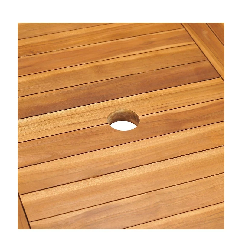 vidaXL Patio Table 59.1"x35.4"x29.5" Solid Teak Wood