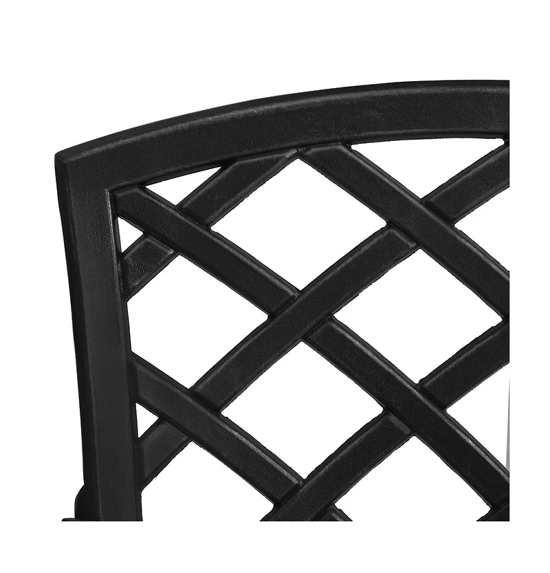 vidaXL 3 Piece Bistro Set Cast Aluminum Black