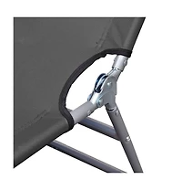 vidaXL Foldable Sunlounger with Adjustable Backrest Gray