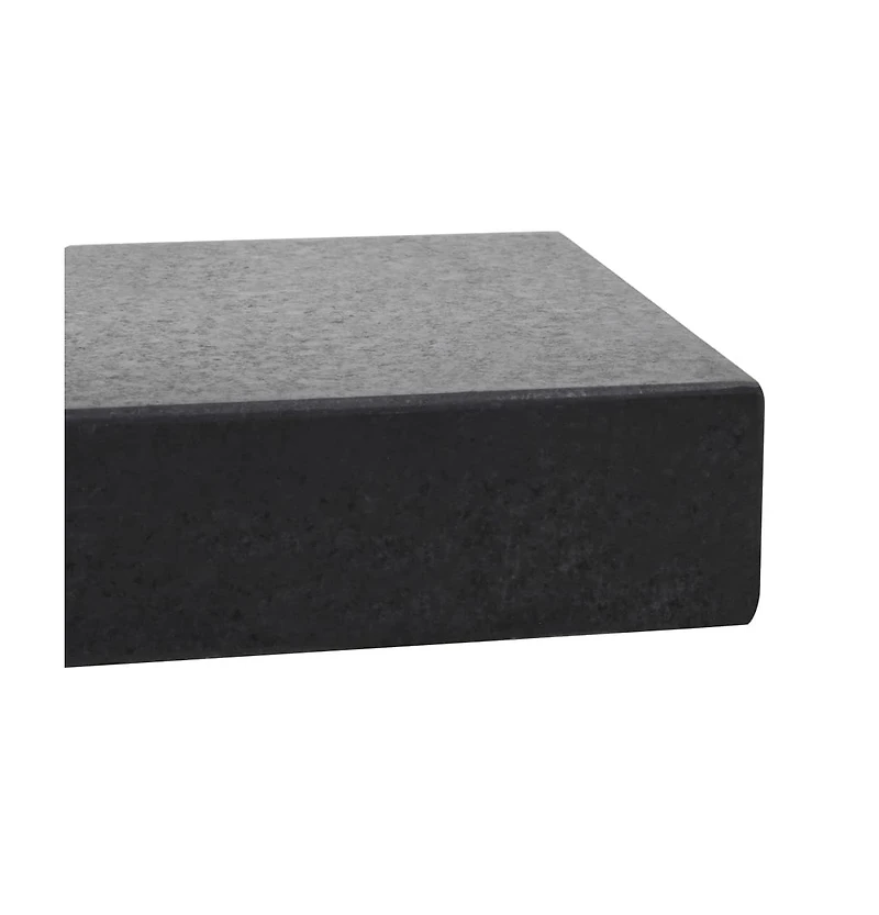 vidaXL Parasol Base Granite 55.1 lb Rectangular Black