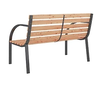 Patio Bench 47.2" Wood and Iron