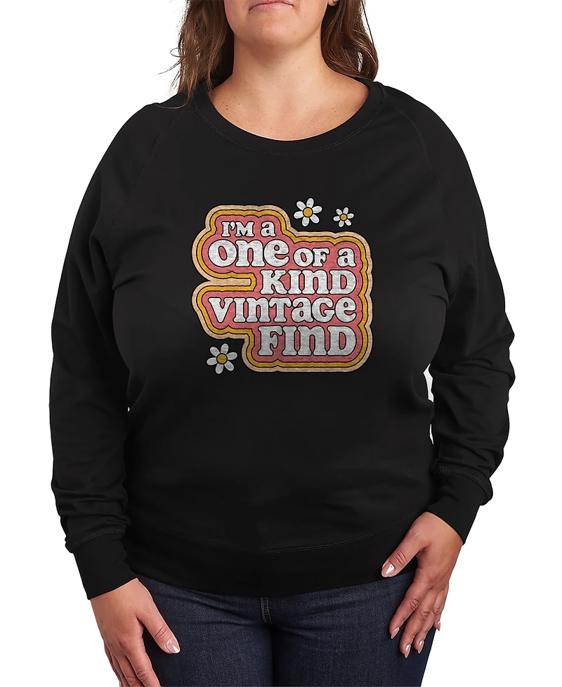 Hybrid Apparel Plus Vintage One of A Kind Graphic Crew Neck Top