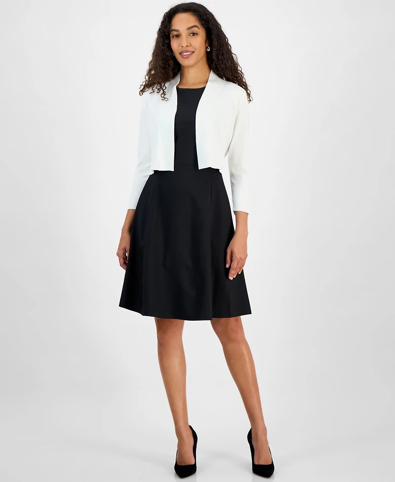 Kasper Women's Long Sleeve Shrug Sweater