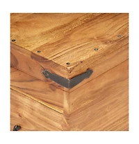Chest 35.4"x15.7"x15.7" Solid Acacia Wood