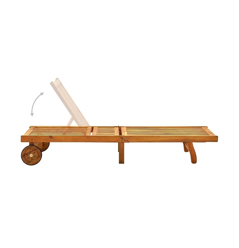 vidaXL Sun Lounger Solid Acacia Wood