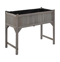 Raised Bed with Greenhouse 43.3"x21.3"x47.2" Solid Fir Wood