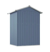 vidaXL Garden Shed Gray 49.6"x38.4"x69.7" Galvanized Steel