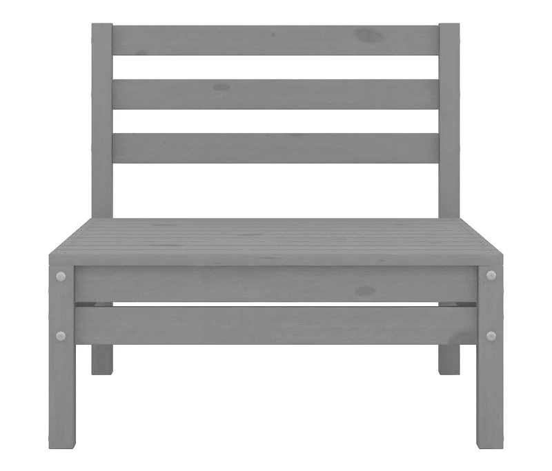 vidaXL 3 Piece Patio Lounge Set Gray Solid Wood Pine