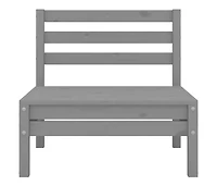 vidaXL 3 Piece Patio Lounge Set Gray Solid Wood Pine
