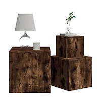 vidaXL Side Tables 3 pcs Smoked Oak Engineered Wood
