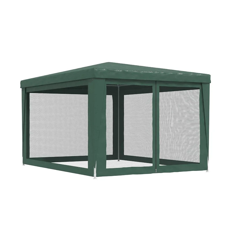 Party Tent with 4 Mesh Sidewalls Green 9.8'x13.1' Hdpe