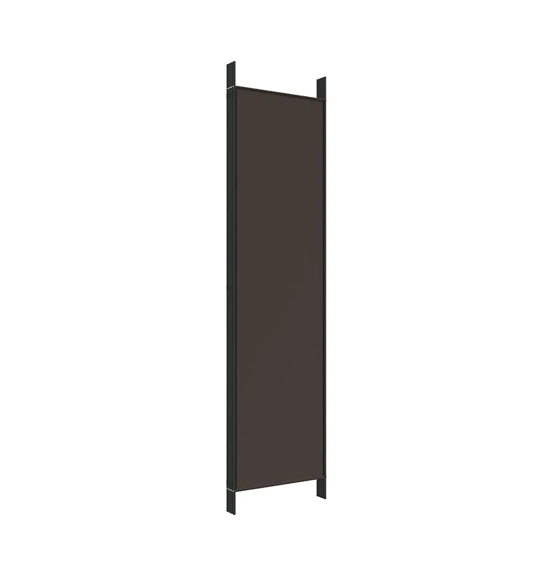 vidaXL 5-Panel Room Divider Brown 98.4"x78.7" Fabric