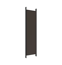 vidaXL 5-Panel Room Divider Brown 98.4"x78.7" Fabric