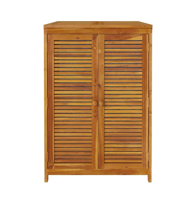 vidaXL Patio Storage Box 27.6"x34.3"x40.9" Solid Wood Acacia