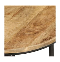 vidaXL Nesting Tables 3 pcs Solid Rough Wood Mango