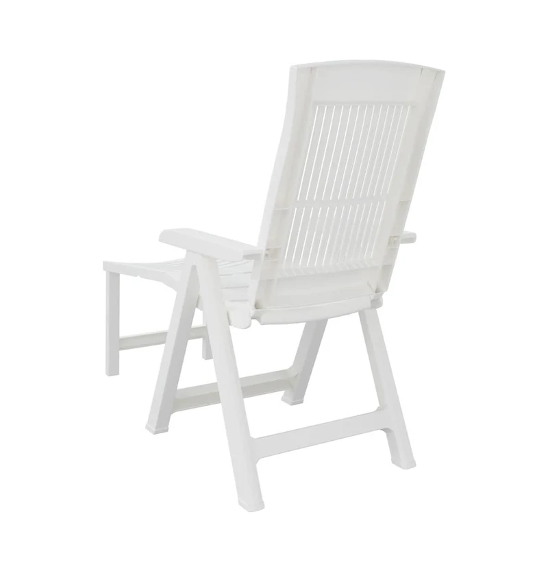 vidaXL Sun Lounger White Plastic