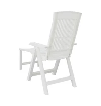 vidaXL Sun Lounger White Plastic