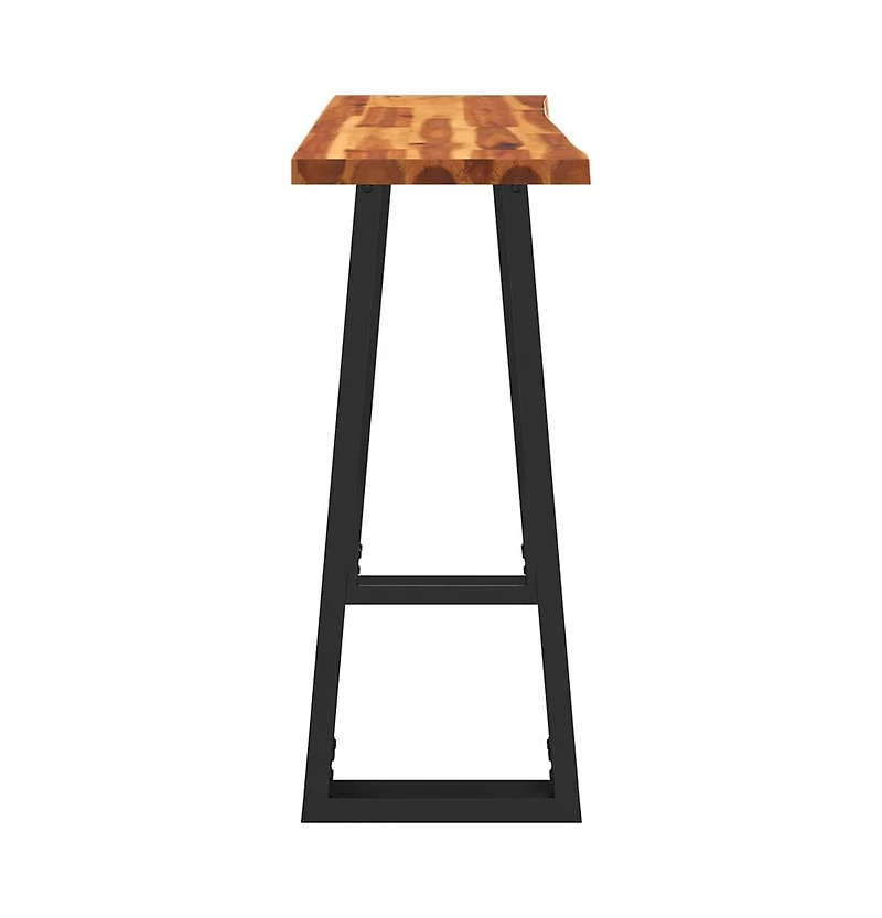 Console Table with Live Edge 43.3"x13.8"x31.5" Solid Wood Acacia