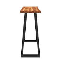Console Table with Live Edge 43.3"x13.8"x31.5" Solid Wood Acacia