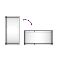vidaXL Wall Mirror Black 19.7"x39.4" Rectangle Iron