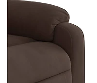 vidaXL Massage Recliner Chair Brown Microfiber Fabric