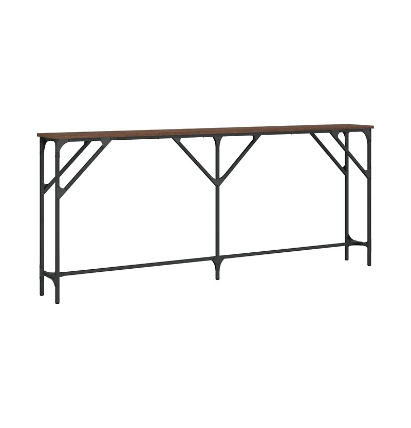 Console Table Brown Oak 70.9"x9.1"x29.5" Engineered Wood