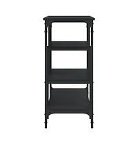 vidaXL Console Table with Shelves Black 39.4"x13.8"x29.5"