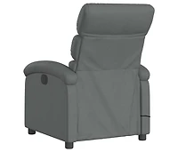 Massage Recliner Chair Dark Gray Fabric