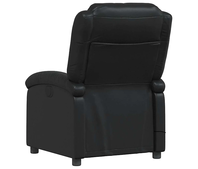 Massage Recliner Chair Black Faux Leather
