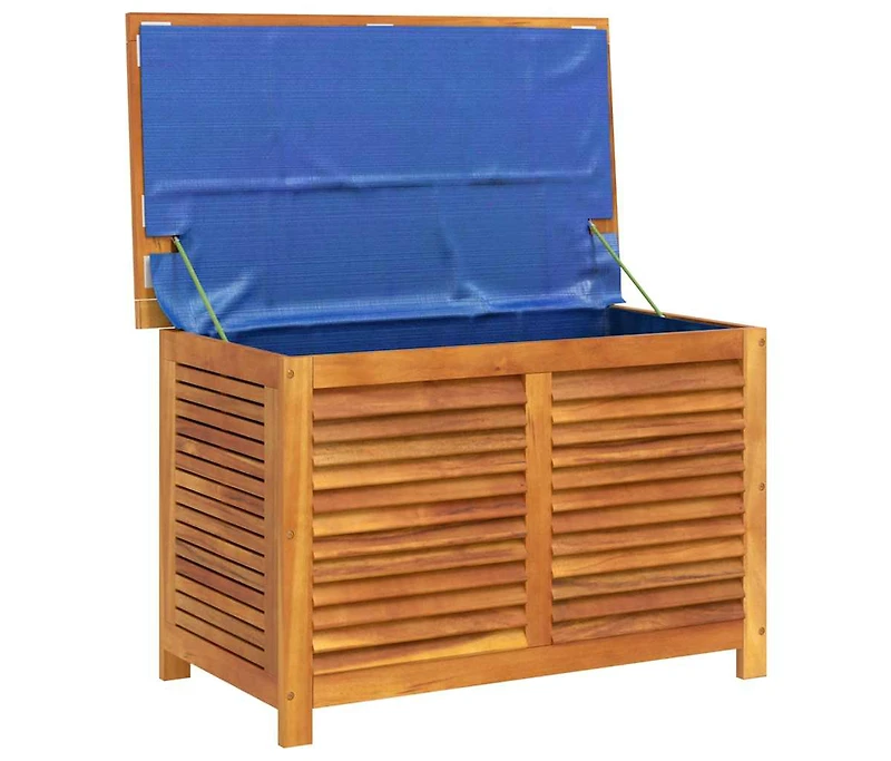 vidaXL Garden Storage Box with Louver 35.4"x19.7"x22" Solid Wood Acacia