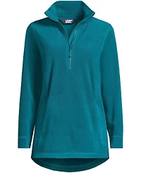 Lands' End Plus Anyweather Quarter Zip Fleece Tunic Pullover