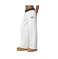 Edikted Womens Contrast Embroidered Sweatpants