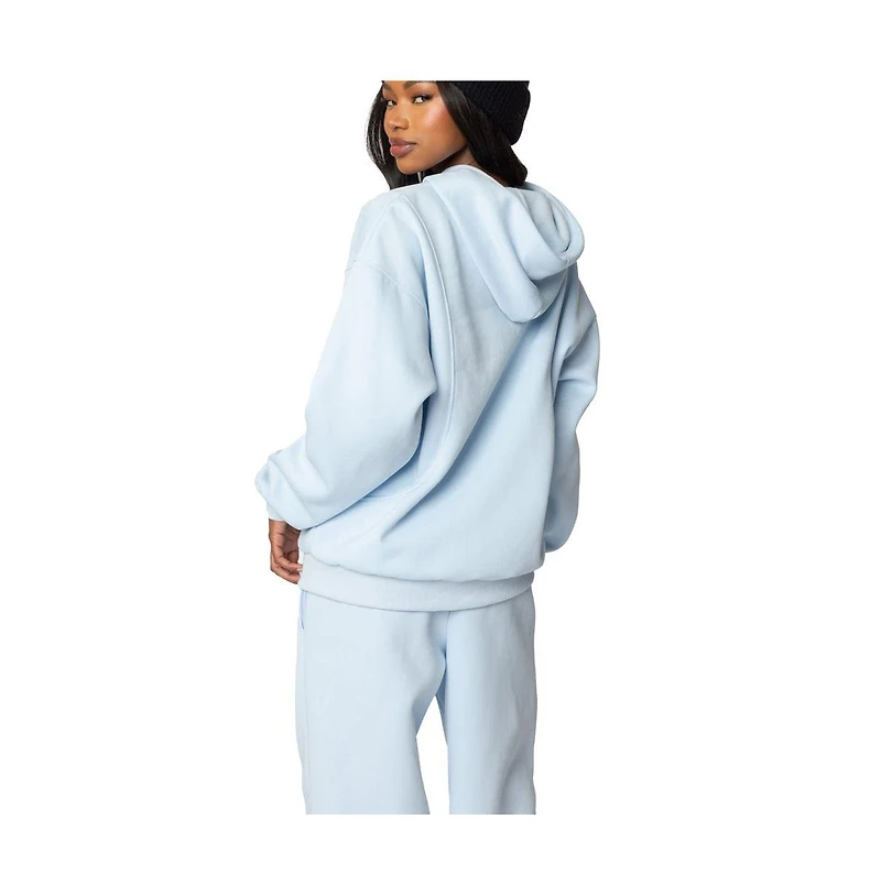 Edikted Womens La Love Oversized Hoodie